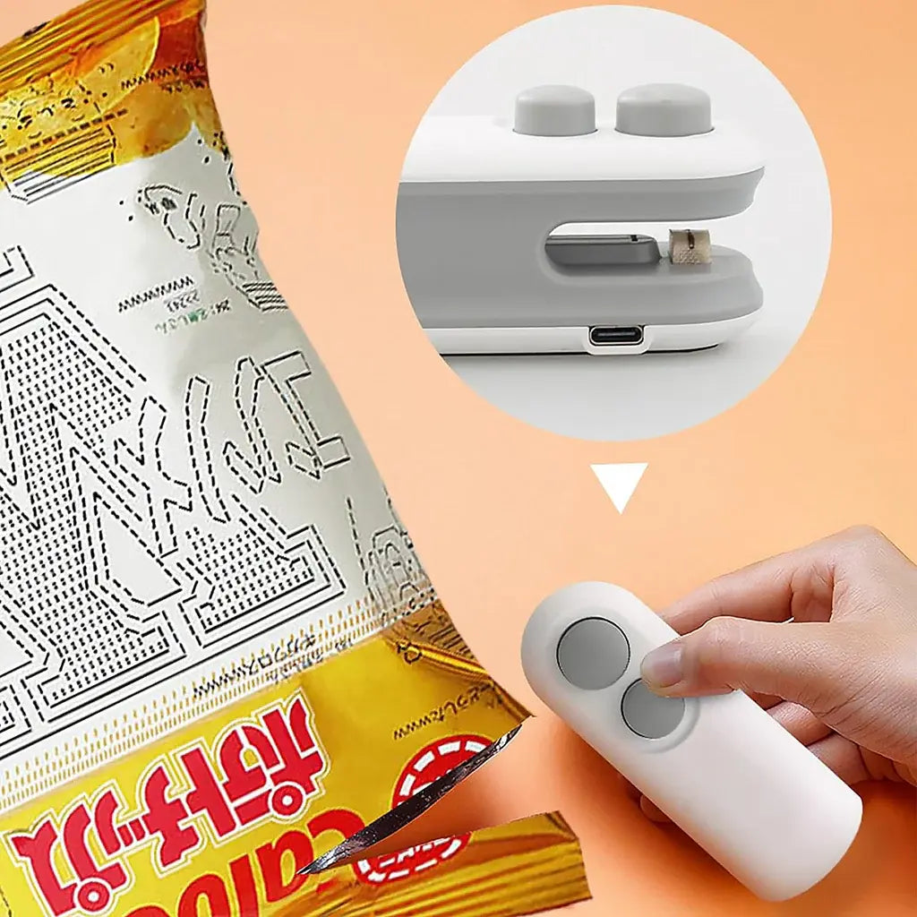 2-in-1 Portable Mini Bag Sealer & Cutter | USB Rechargeable Food Storage Tool Baidya shipping