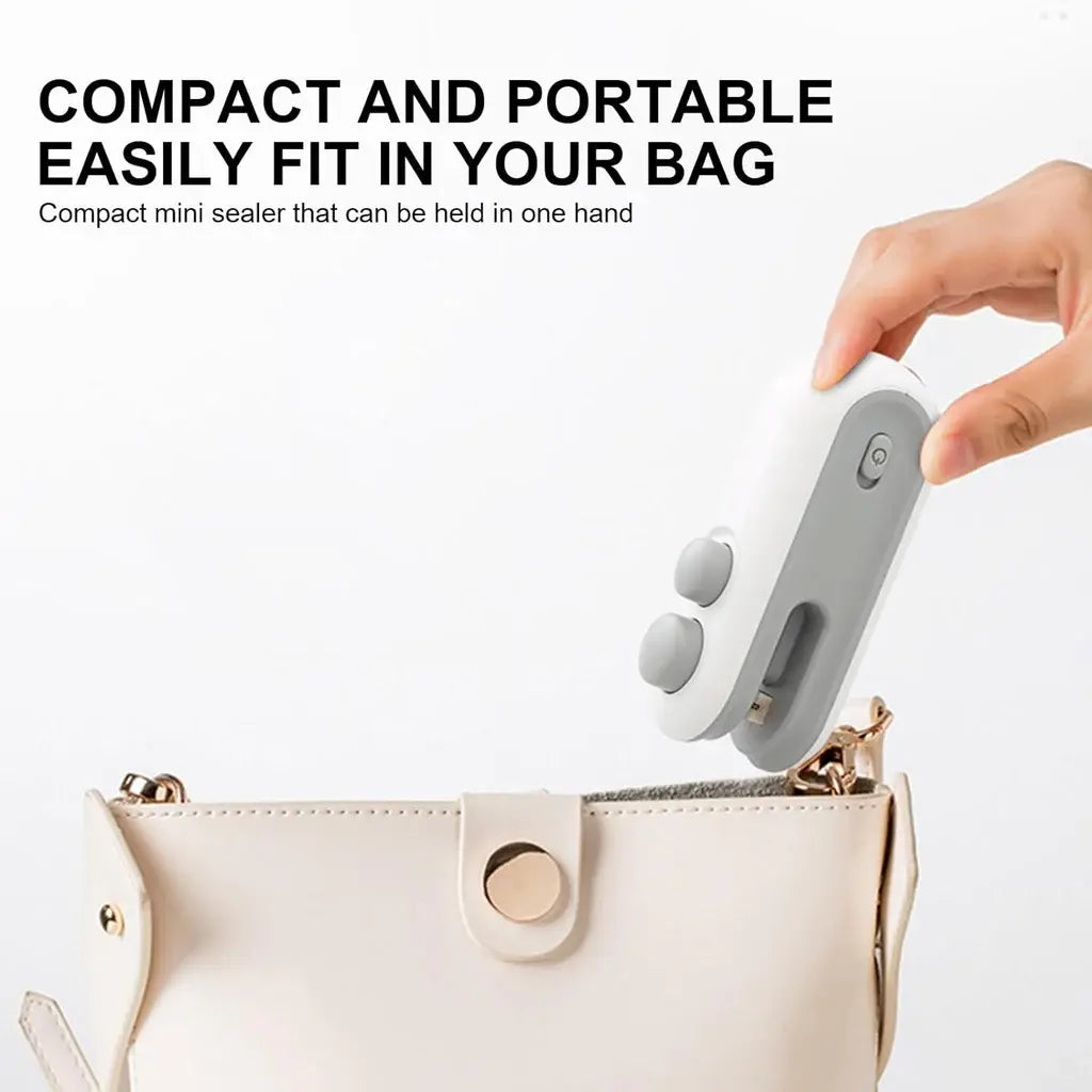 2-in-1 Portable Mini Bag Sealer & Cutter | USB Rechargeable Food Storage Tool Baidya shipping