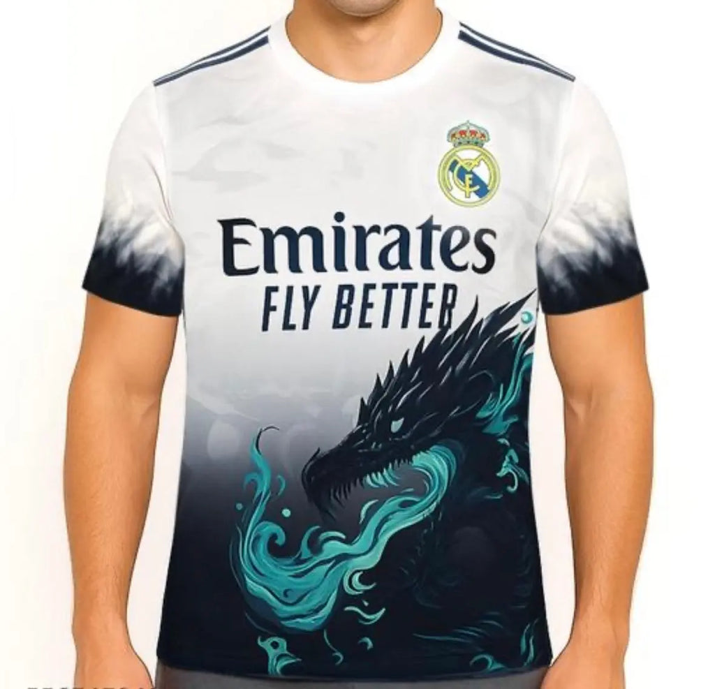 🔥 Real Madrid Dragon Edition Jersey – Limited Design 🔥 Baidya shipping