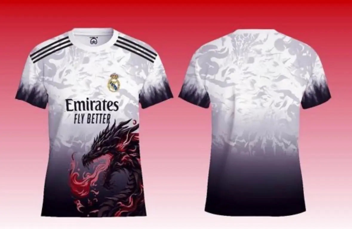 🔥 Real Madrid Dragon Fire Edition Jersey – Limited Design 🔥 Baidya shipping