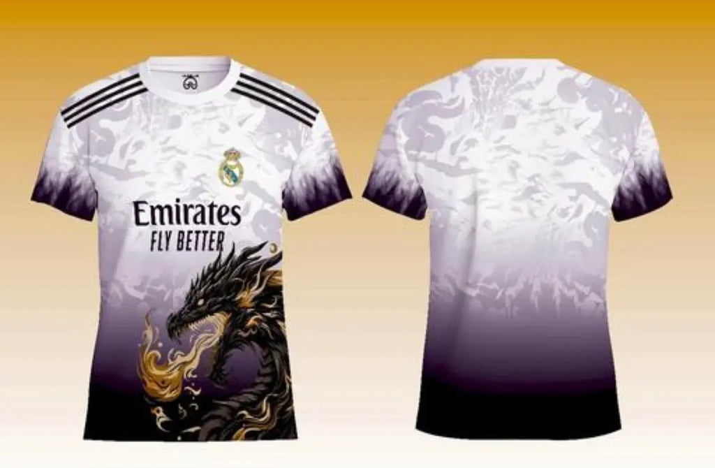 🔥 Real Madrid Dragon Fire Edition Jersey – Limited Design 🔥 Baidya shipping
