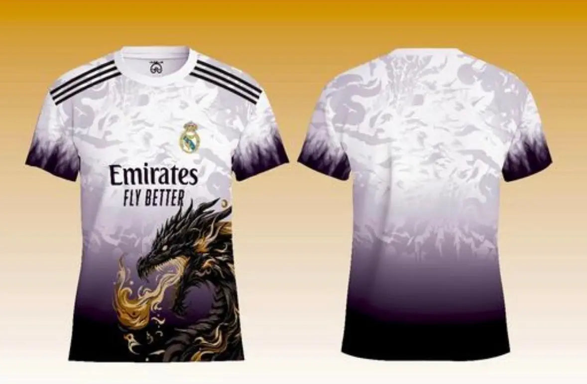 🔥 Real Madrid Dragon Fire Edition Jersey – Limited Design 🔥 Baidya shipping