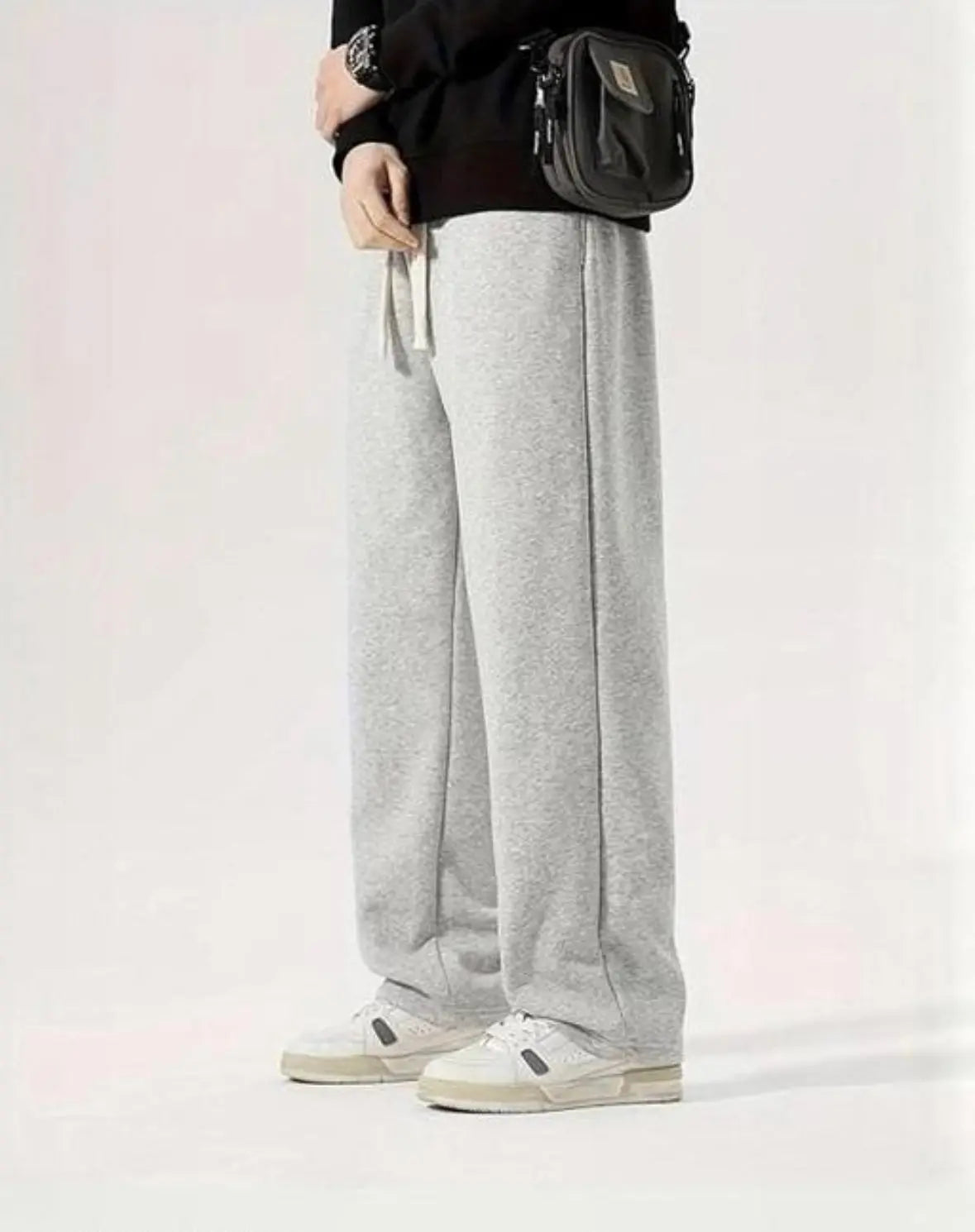 Classic Oversized Grey Sweatpants – Comfort Fit Edition Baidya shipping