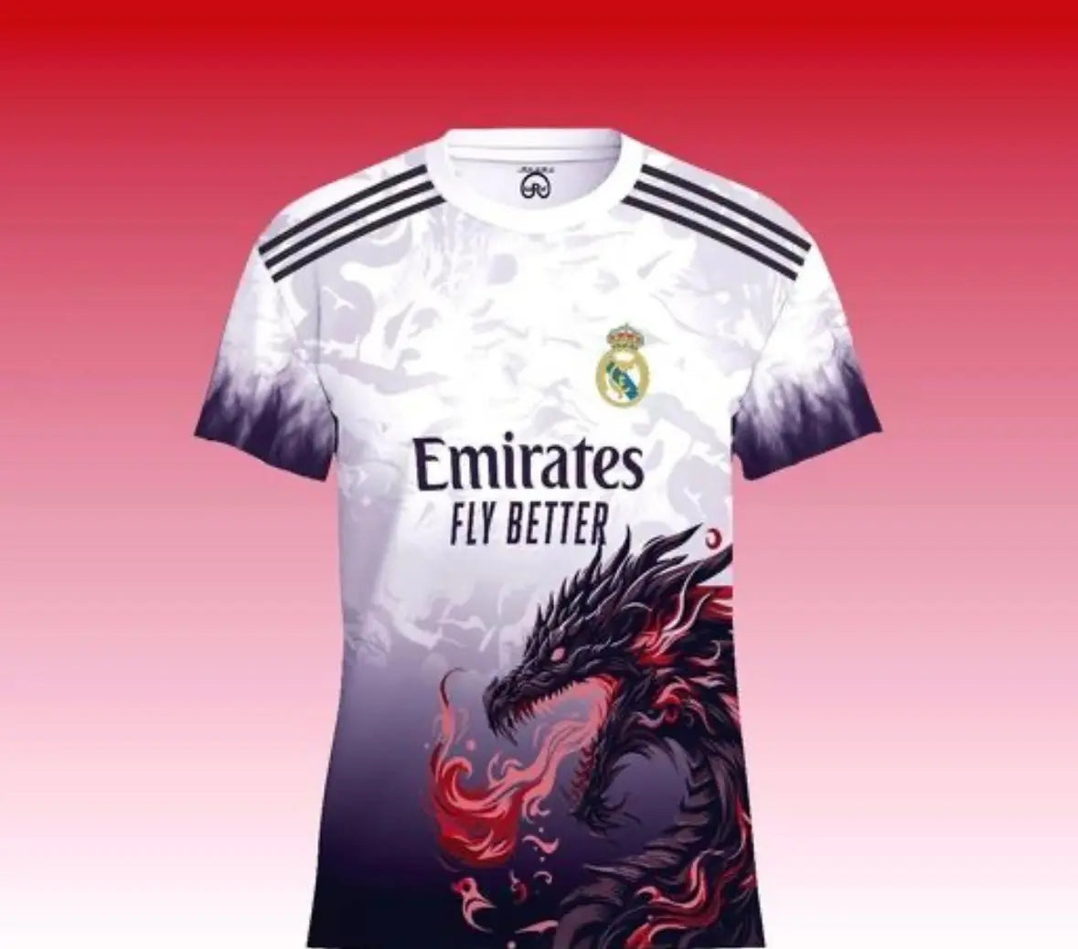 🔥 Real Madrid Dragon Fire Edition Jersey – Limited Design 🔥 Baidya shipping