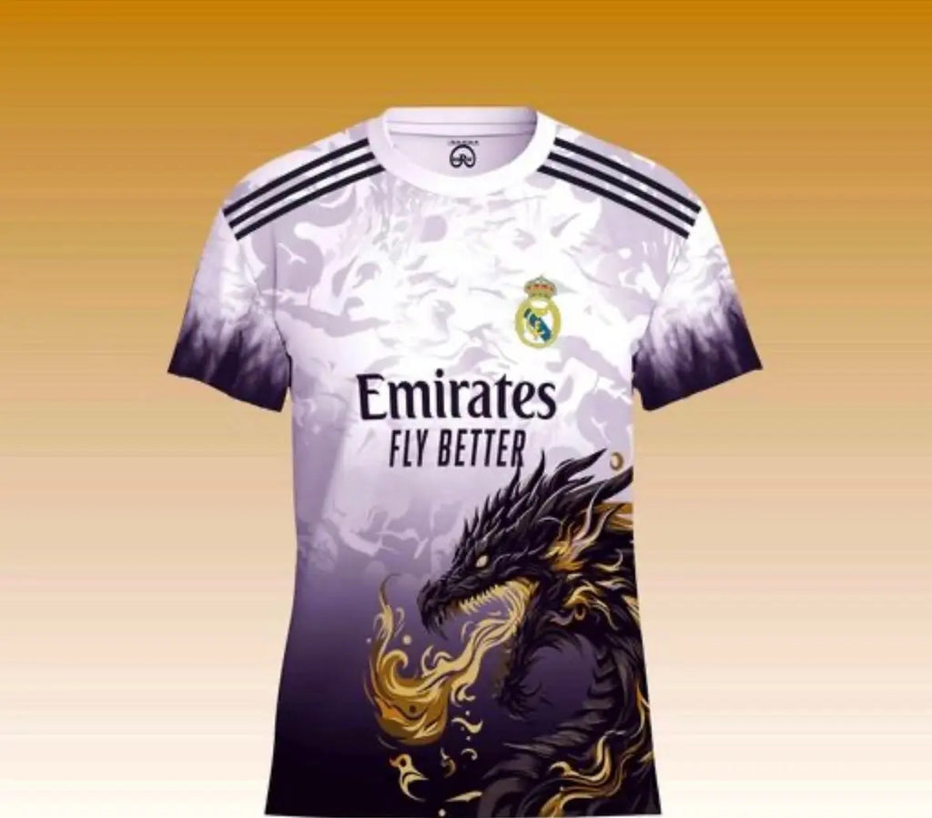🔥 Real Madrid Dragon Fire Edition Jersey – Limited Design 🔥 Baidya shipping