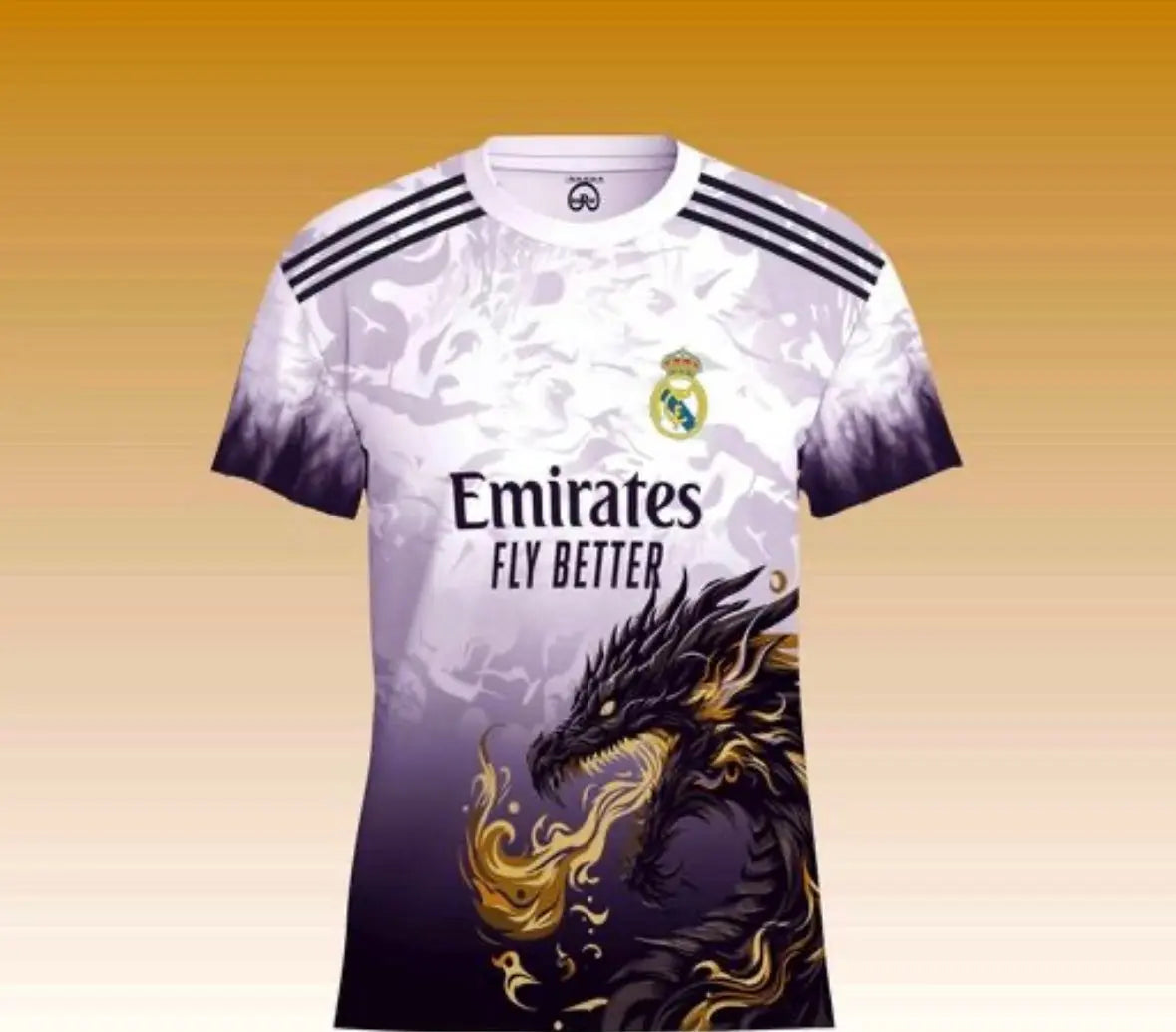 🔥 Real Madrid Dragon Fire Edition Jersey – Limited Design 🔥 Baidya shipping