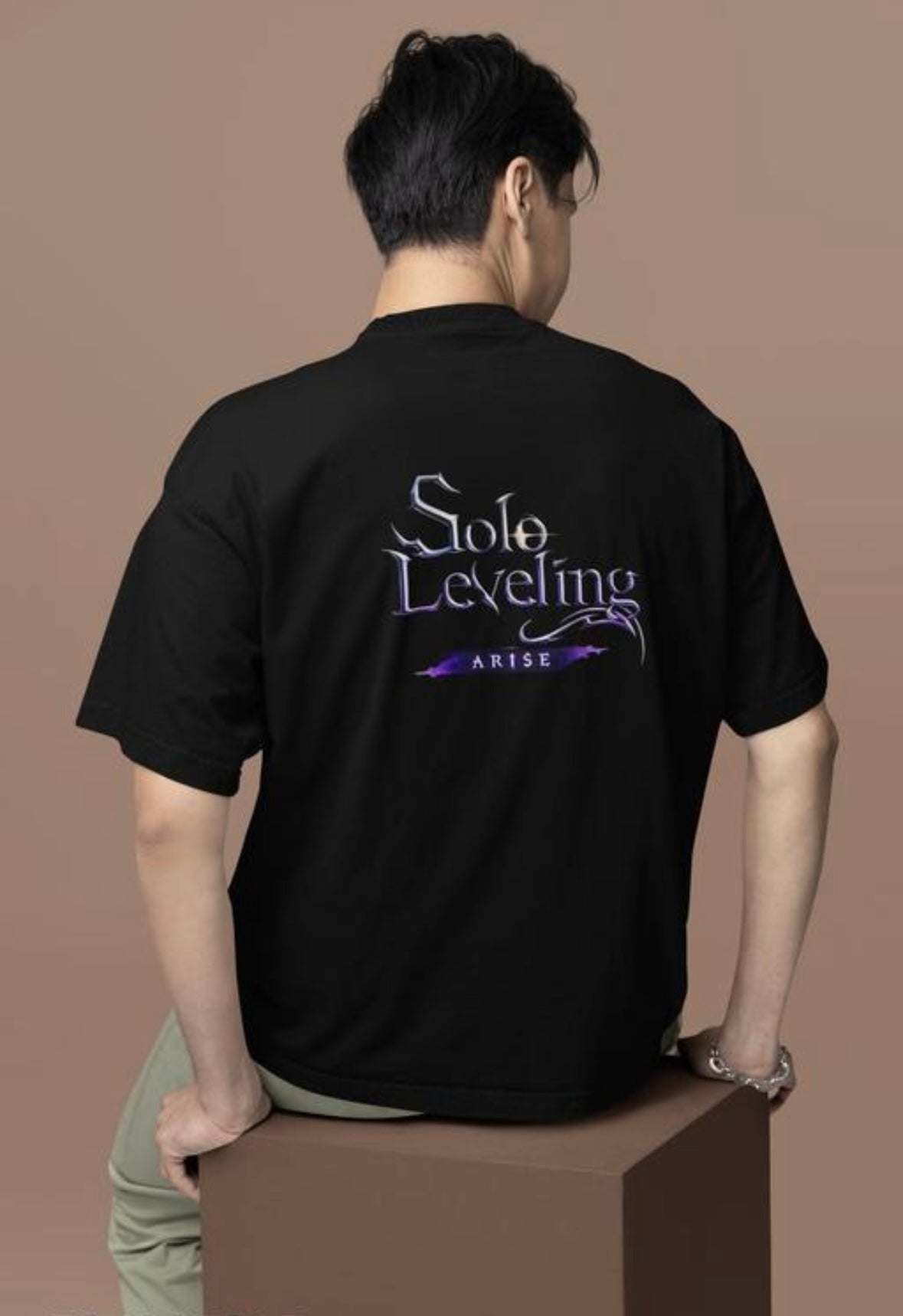 Men’s Cotton Oversized T-Shirt – Solo Leveling Anime Print | Trendy Streetwear for Anime Fans Baidya shipping