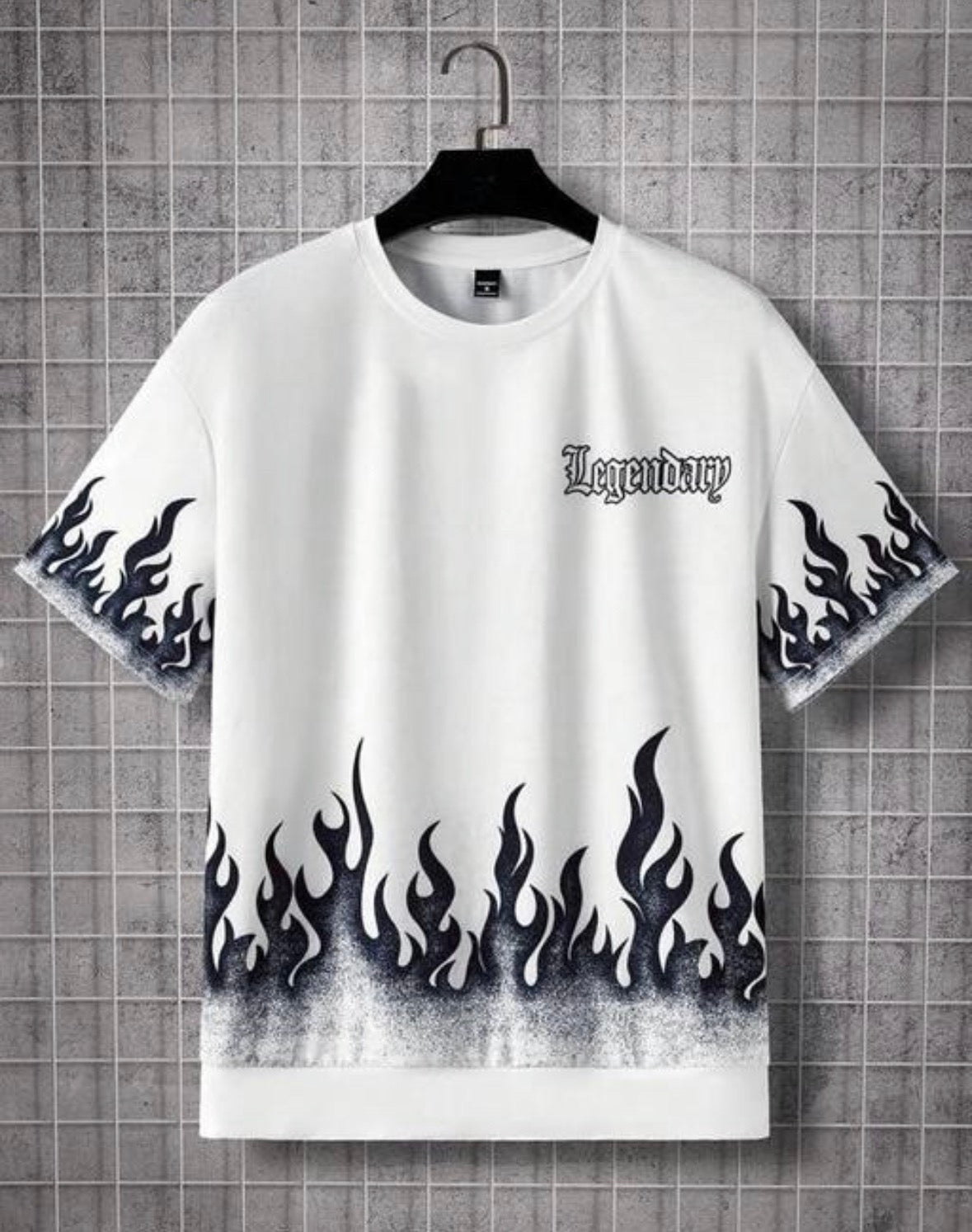 Legendary Flames Graphic T-Shirt – White Baidya shipping