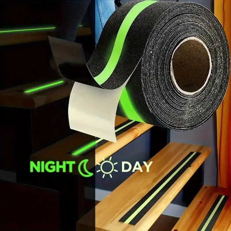 Safety Grip Tape with Night Glow – Slip-Resistant, Weatherproof & Easy to Apply (5M) Baidya shipping