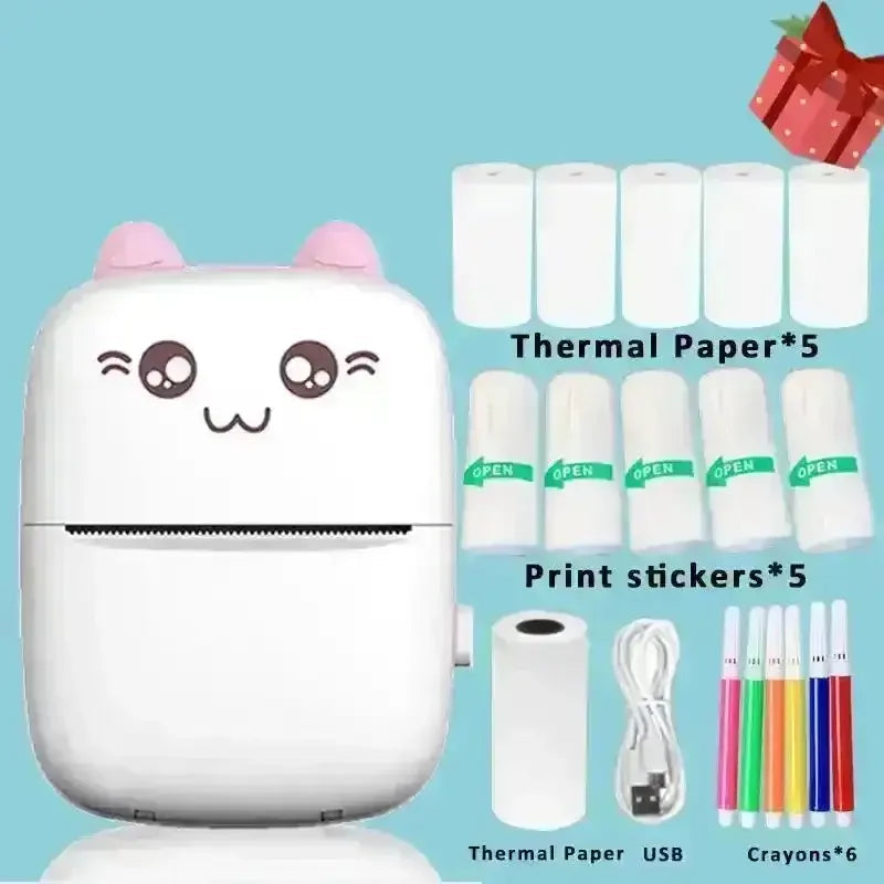 Cute Mini Pocket Thermal Printer – Portable Wireless Bluetooth Printer for Notes, Photos & Labels Baidya shipping